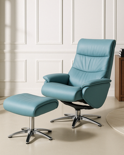 Alpha 139 Recliner Chair – Mint Blue Premium Comfort