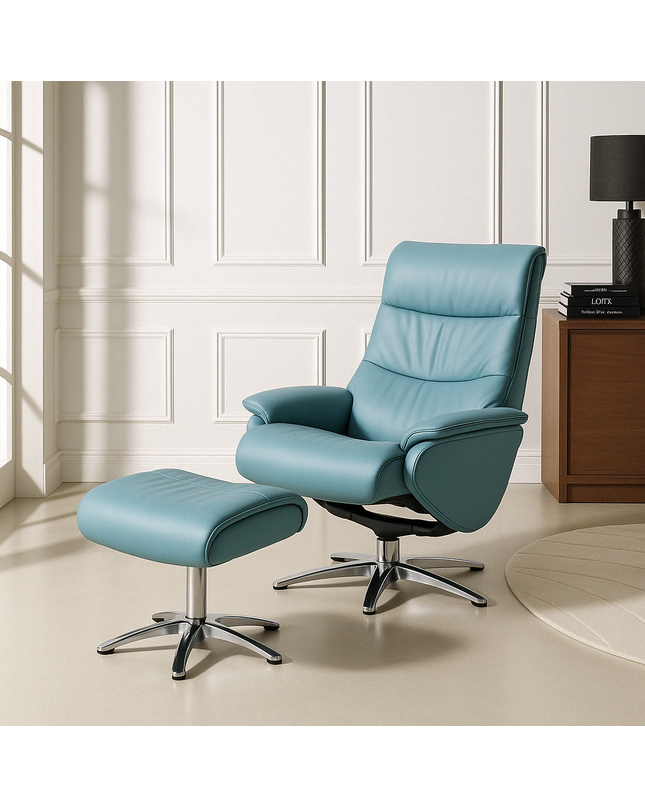 Alpha 139 Recliner Chair – Mint Blue Premium Comfort