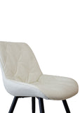 Gori White PU Leather Dining Chair (#303)