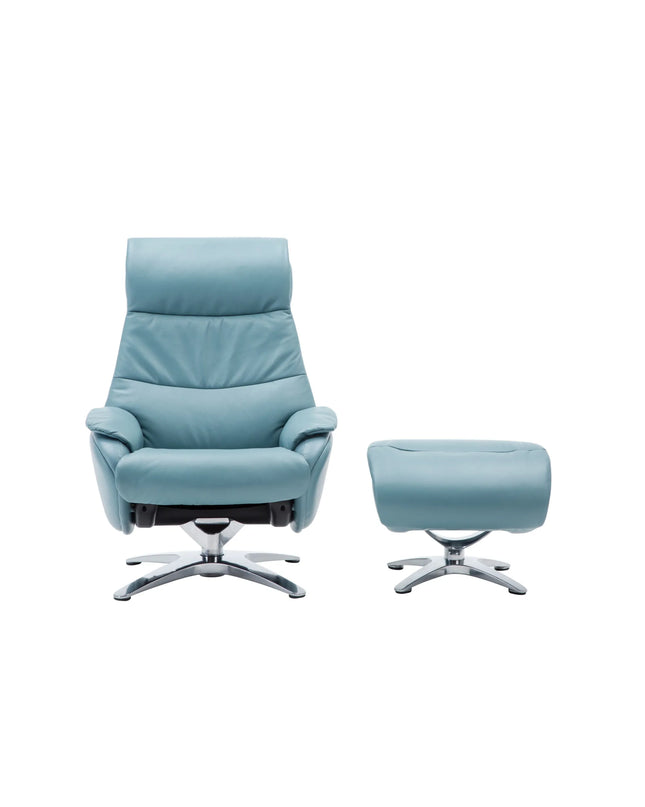 Alpha 139 Recliner Chair – Mint Blue Premium Comfort