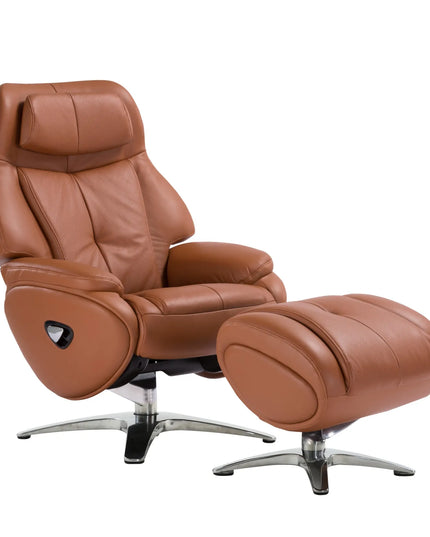 Alpha 168 Recliner Chair – Tobacco Brown Luxury