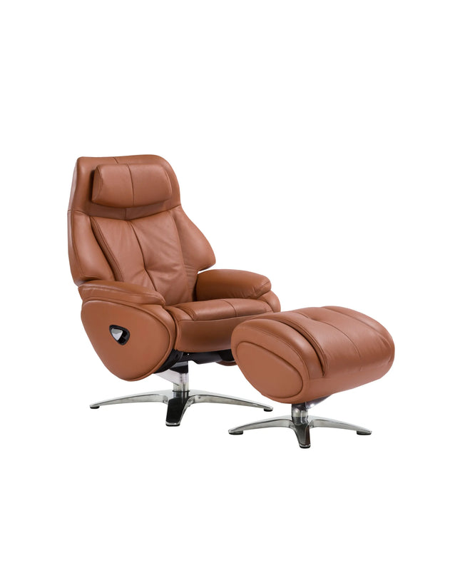Alpha 168 Recliner Chair – Tobacco Brown Luxury