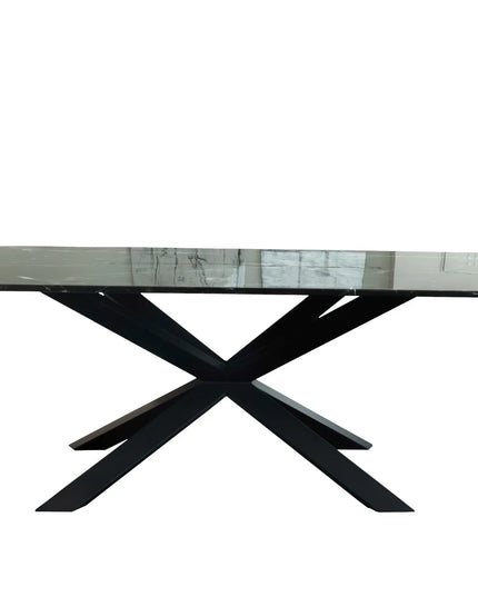Cross Base Rectangle Dining Table