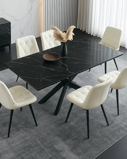 Cross Base Rectangle Dining Table
