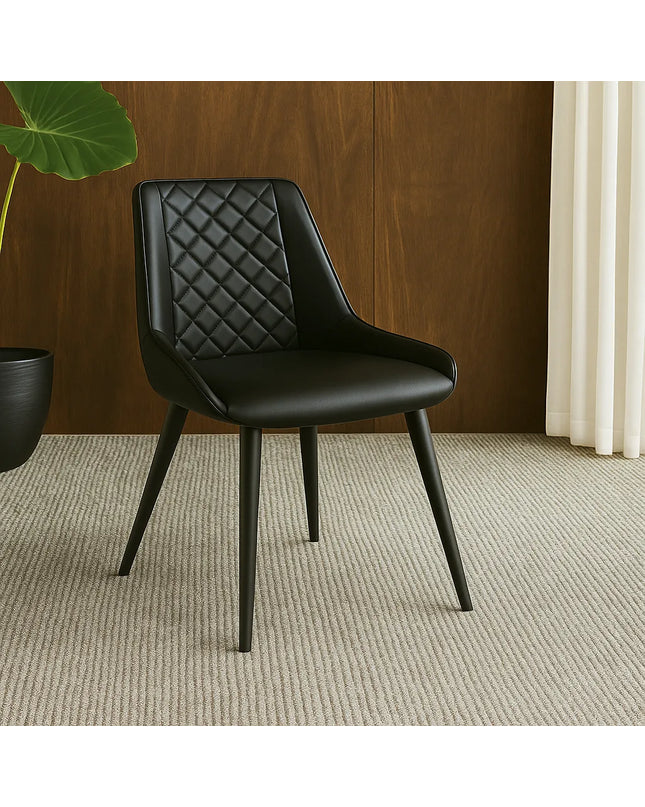 Black PU Leather Dining Chair – Stylish & Durable