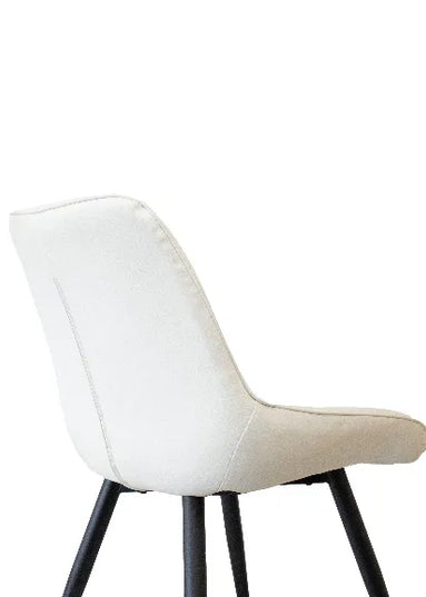 Gori White PU Leather Dining Chair – Modern Comfort & Style