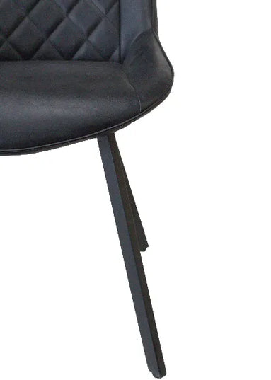 Black PU Leather Dining Chair – Stylish & Durable