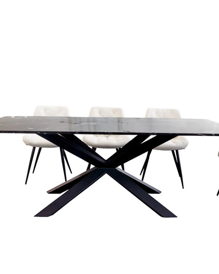 Cross Base Rectangle Dining Table