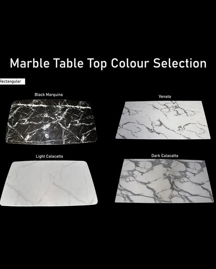 Butterfly Base Rectangle Marble Dining Table – Luxury Design