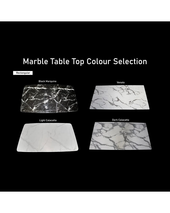 Butterfly Base Rectangle Marble Dining Table – Luxury Design