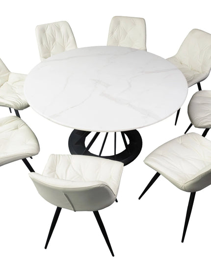 Bird Nest Round Marble Dining Table – Modern Luxury