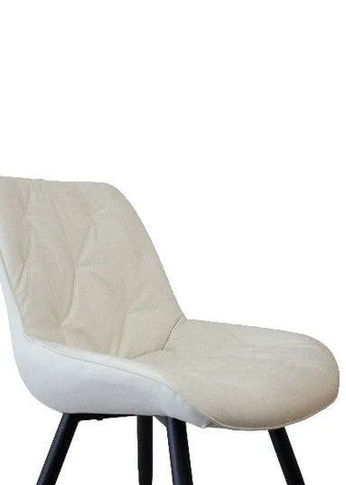 Gori White PU Leather Dining Chair – Modern Comfort & Style