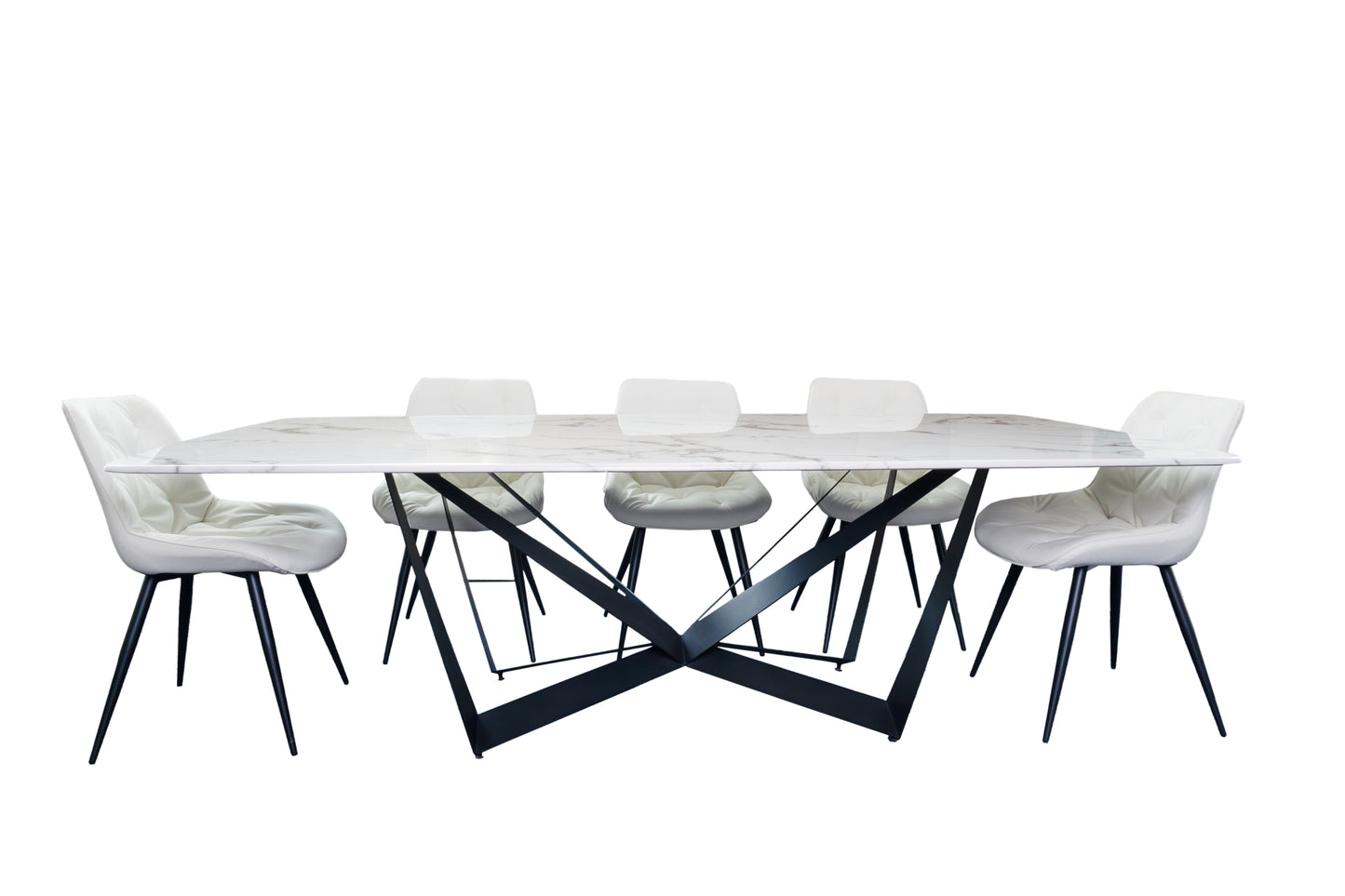 VENATO Rectangle Dining Table + Free 8 Chairs