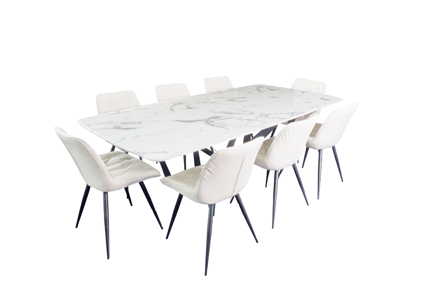 VENATO Rectangle Dining Table + Free 8 Chairs