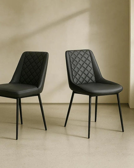 Black PU Leather Dining Chair – Stylish & Durable