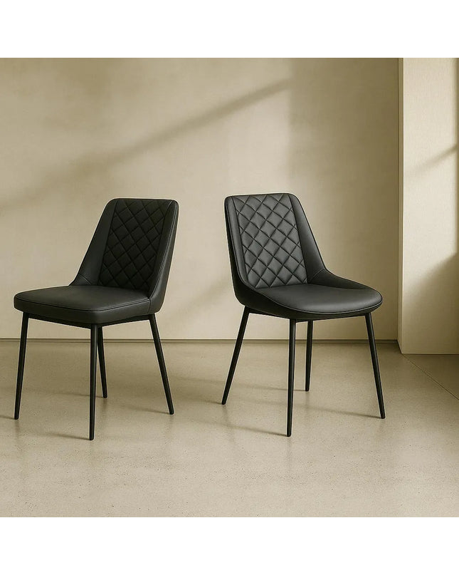 Black PU Leather Dining Chair – Stylish & Durable