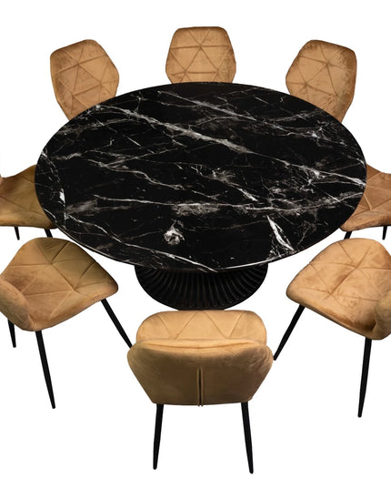 Vase Base Round Marble Dining Table – Timeless Luxury