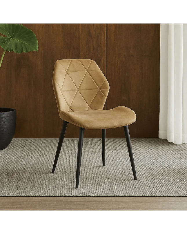 Pavia Coffee Velvet Dining Chair – Elegant Style & Comfort