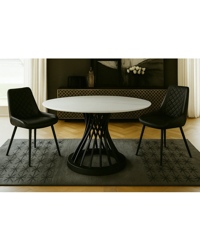 Bird Nest Round Marble Dining Table – Modern Luxury